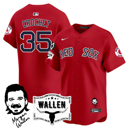 Men's Boston Red Sox Morgan Wallen 2025 Jersey - All Stitched