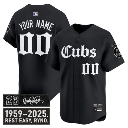 Chicago Cubs 'Ryne Sandberg Tribute' Vapor Premier Limited Custom Jersey - Gothic Edition - All Stitched