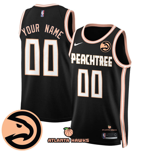 Atlanta Hawks “Peachtree” City Edition Custom Jersey - All Stitched