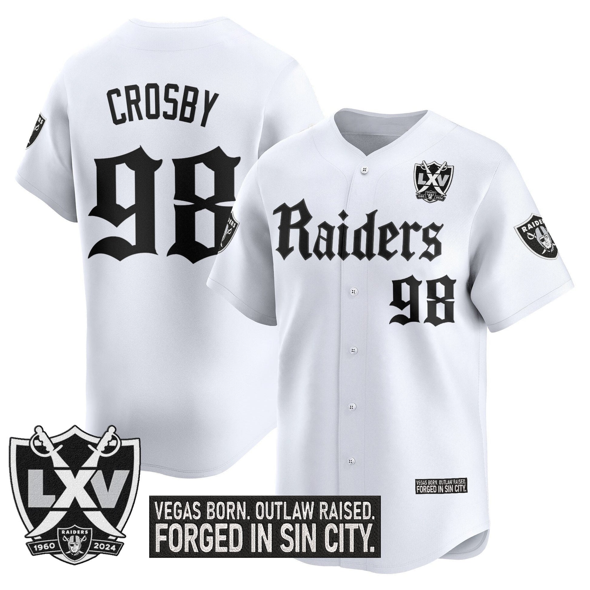 Men's Las Vegas Raiders 'Gothic Sin City Shadows Edition' Vapor Baseball Jersey - All Stitched