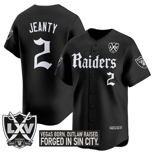 Men's Las Vegas Raiders 'Gothic Sin City Shadows Edition' Vapor Baseball Jersey - All Stitched