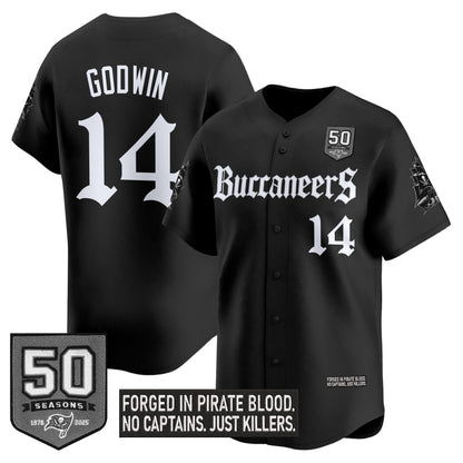 Men's Tampa Bay Buccaneers 'Gothic Pirate Shadows Edition' Vapor Baseball Jersey - All Stitched
