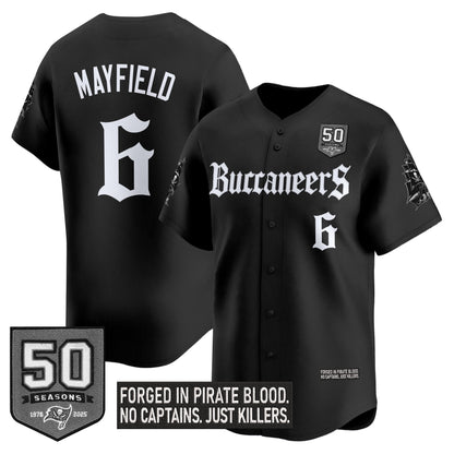 Men's Tampa Bay Buccaneers 'Gothic Pirate Shadows Edition' Vapor Baseball Jersey - All Stitched