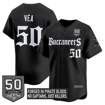 Men's Tampa Bay Buccaneers 'Gothic Pirate Shadows Edition' Vapor Baseball Jersey - All Stitched