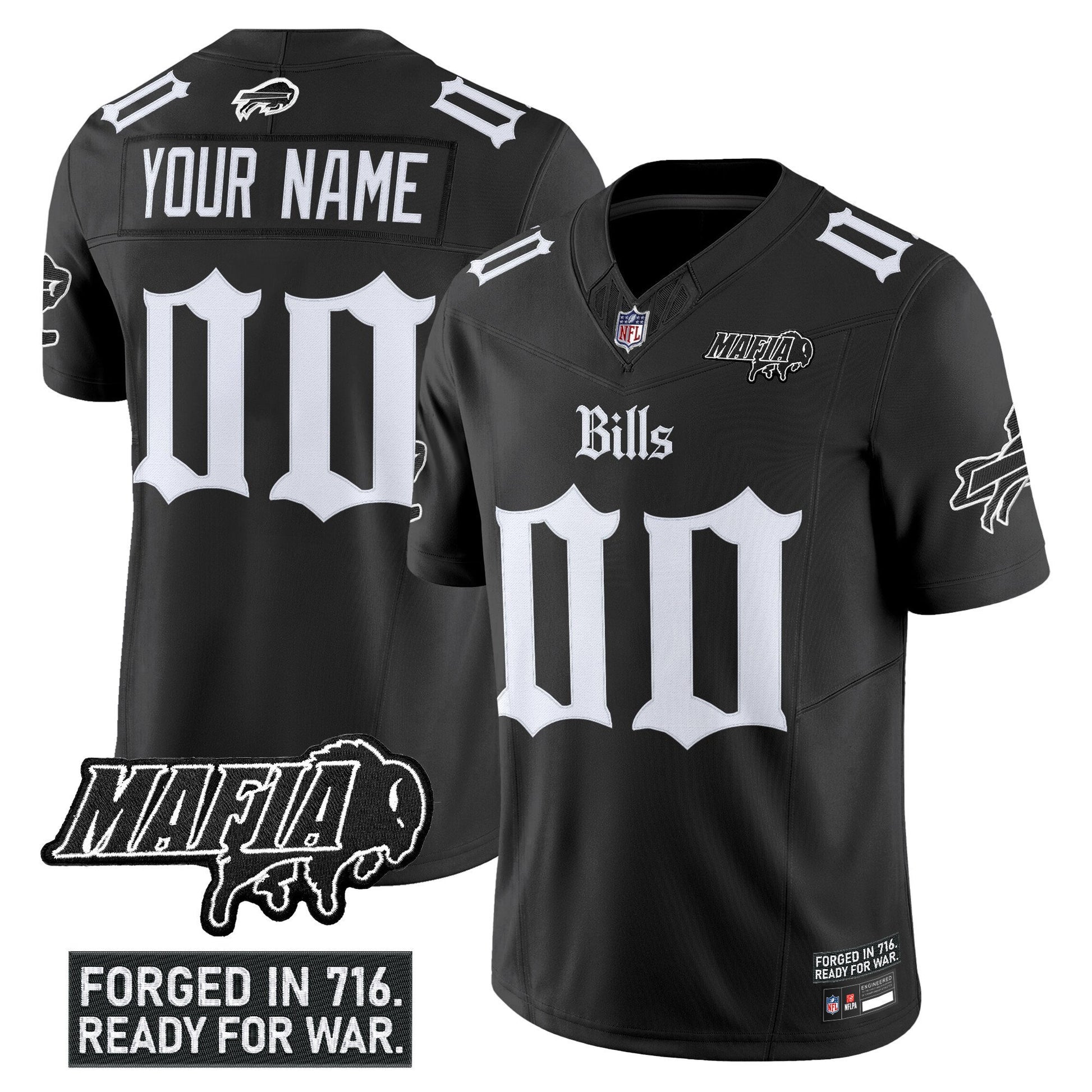 Buffalo Bills 'Gothic Cold Front Edition' Vapor Limited Custom Jersey V2 - All Stitched
