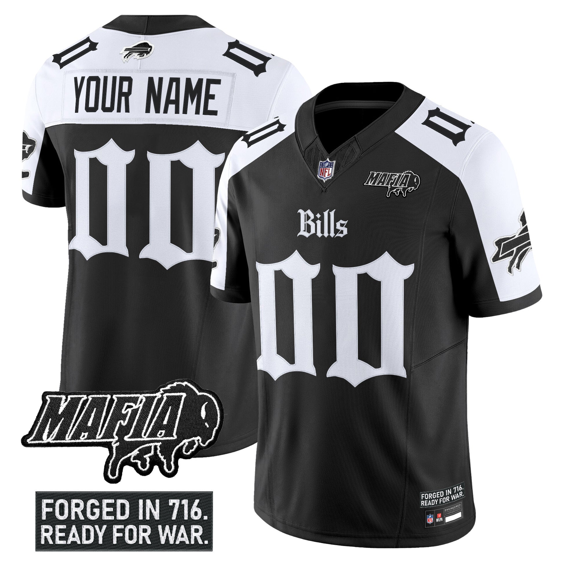 Buffalo Bills 'Gothic Cold Front Edition' Vapor Limited Custom Jersey V2 - All Stitched