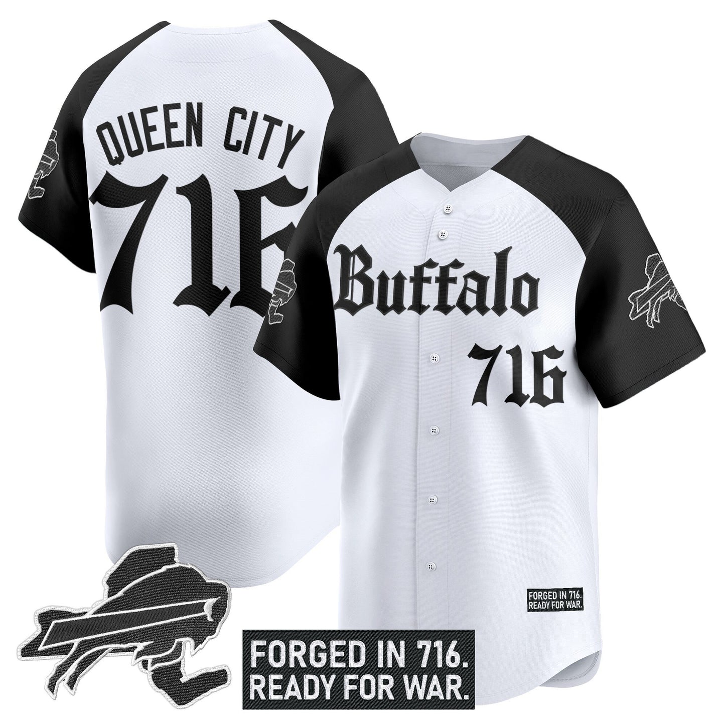 Men's Buffalo Bills 'Gothic Cold Front Edition' Vapor Baseball Jersey - All Stitched