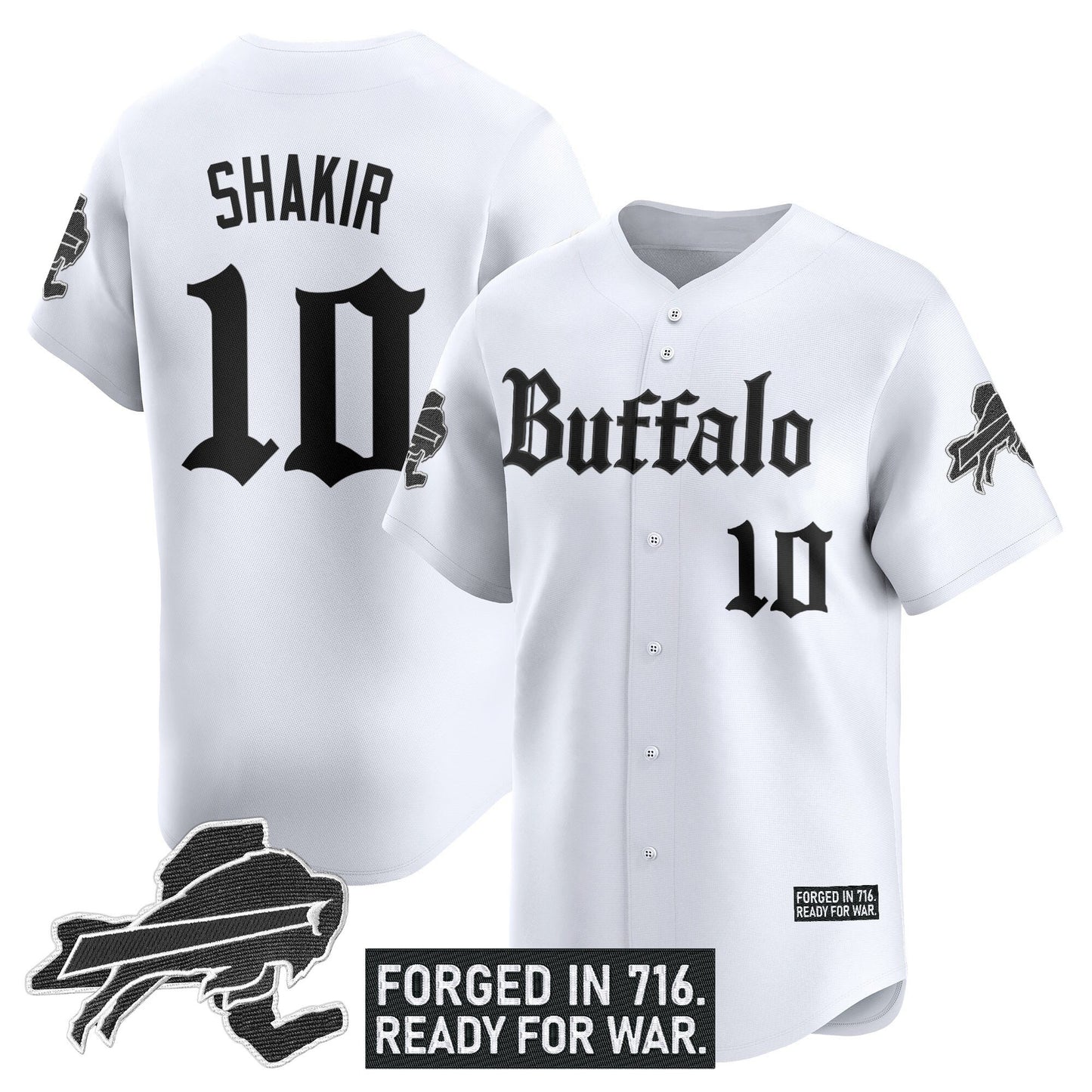 Men's Buffalo Bills 'Gothic Cold Front Edition' Vapor Baseball Jersey - All Stitched