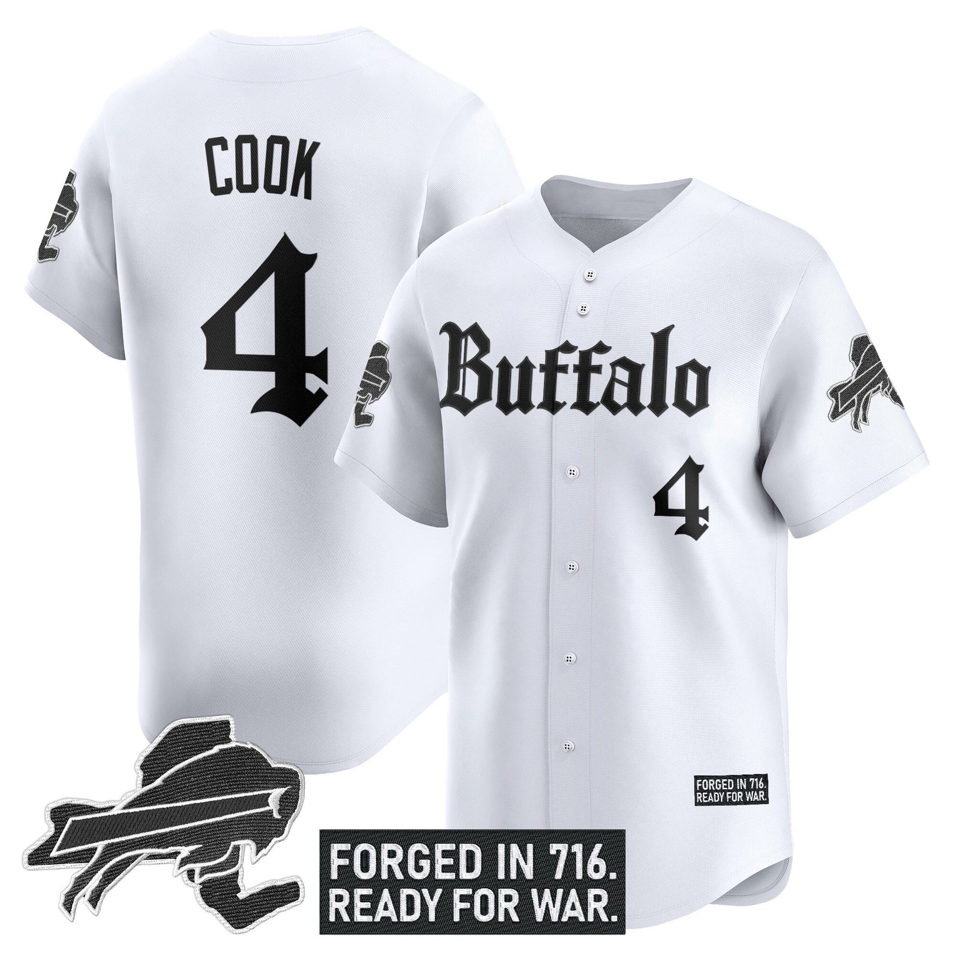 Men's Buffalo Bills 'Gothic Cold Front Edition' Vapor Baseball Jersey - All Stitched