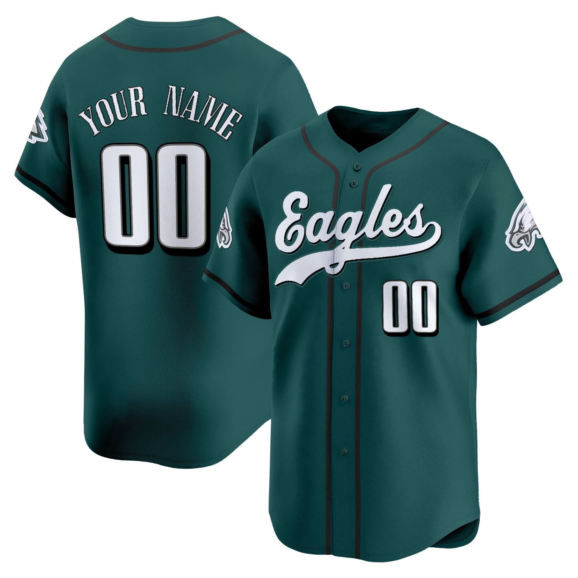 Philadelphia Eagles 2025 Vapor Baseball Custom Jersey - All Stitched