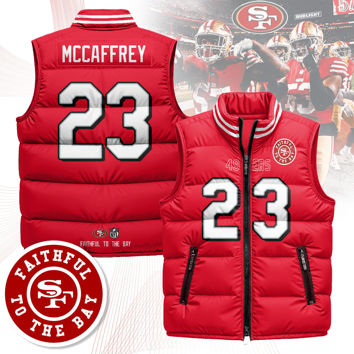 San Francisco 49ers Unisex Puffer Vest V1