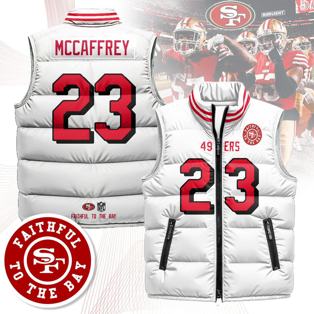 San Francisco 49ers Unisex Puffer Vest V1