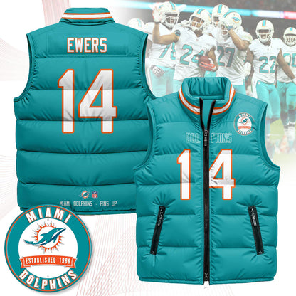 Miami Dolphins Unisex Puffer Vest