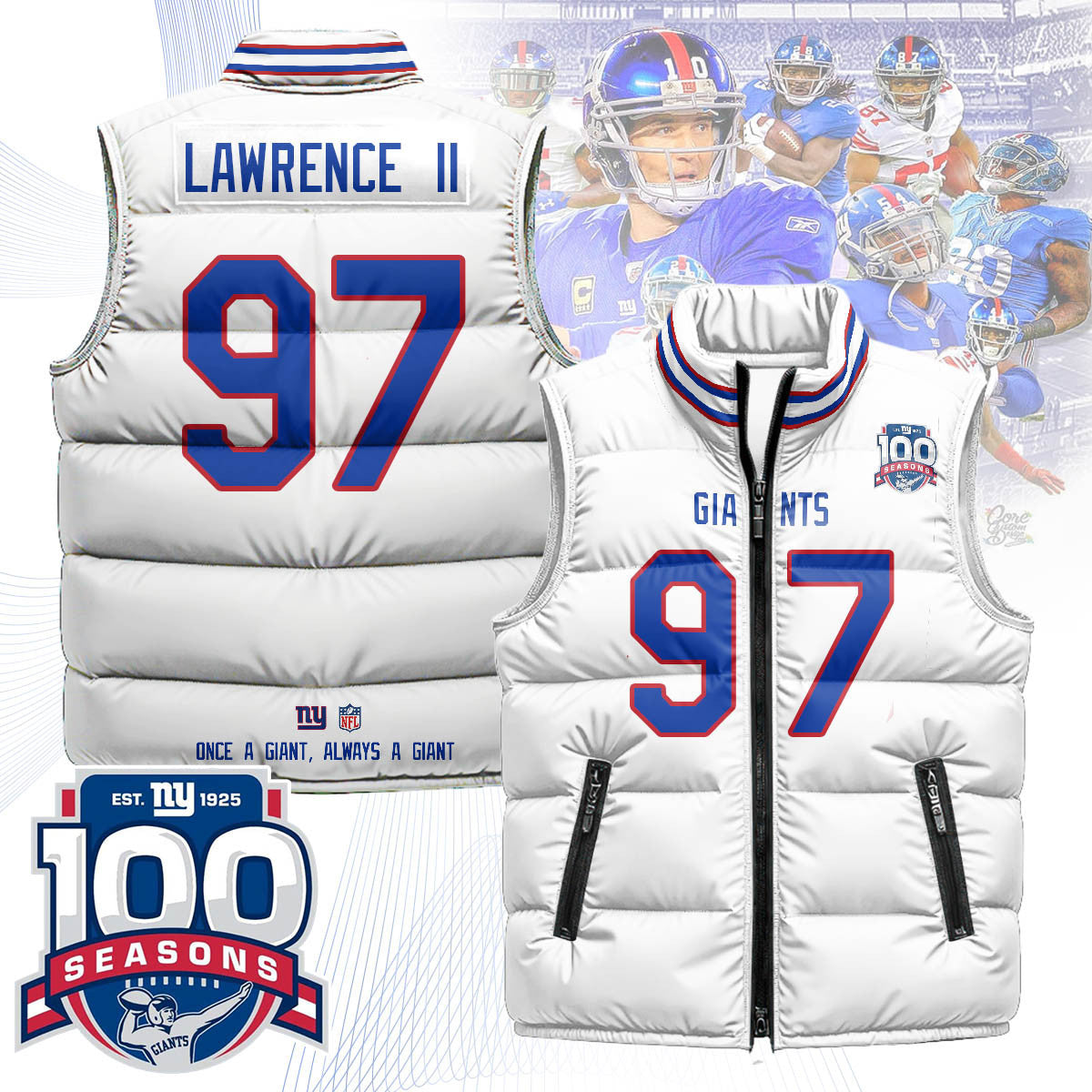New York Giants Unisex Puffer Vest