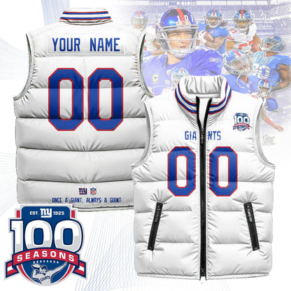 Custom New York Giants Unisex Puffer Vest