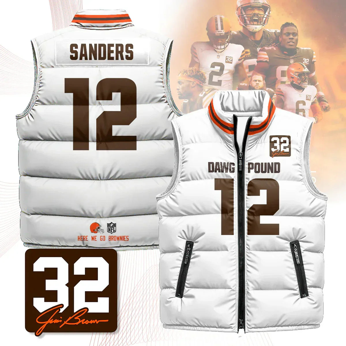 Cleveland Browns Unisex Puffer Vest