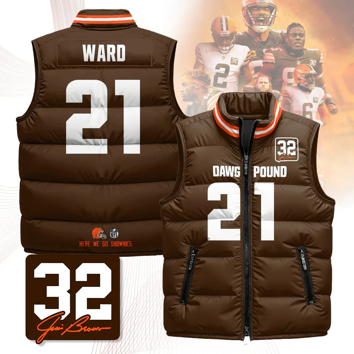 Cleveland Browns Unisex Puffer Vest