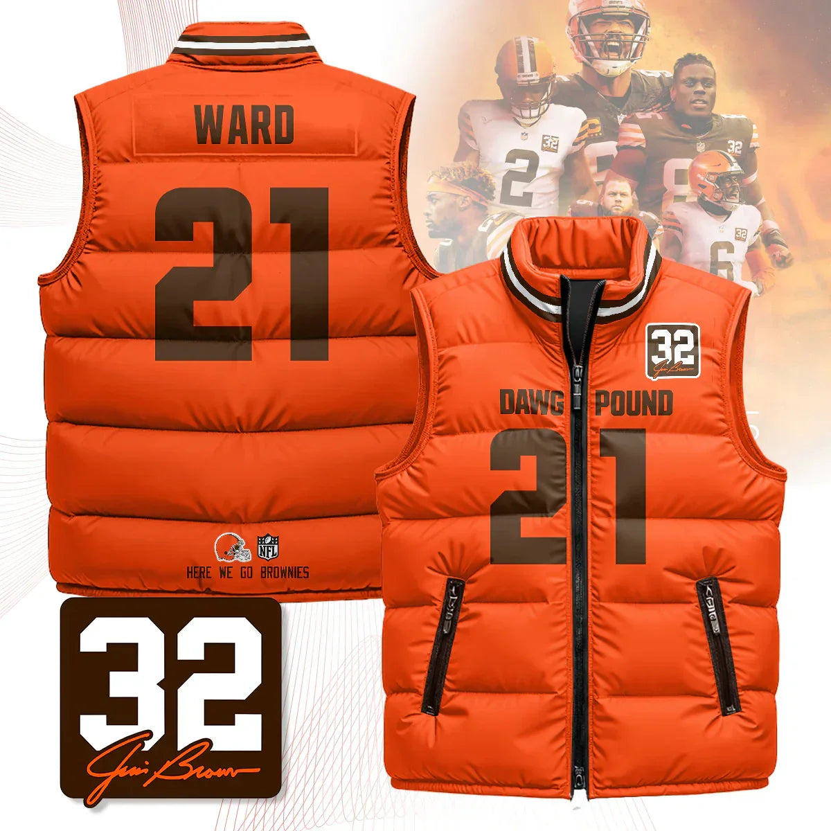 Cleveland Browns Unisex Puffer Vest