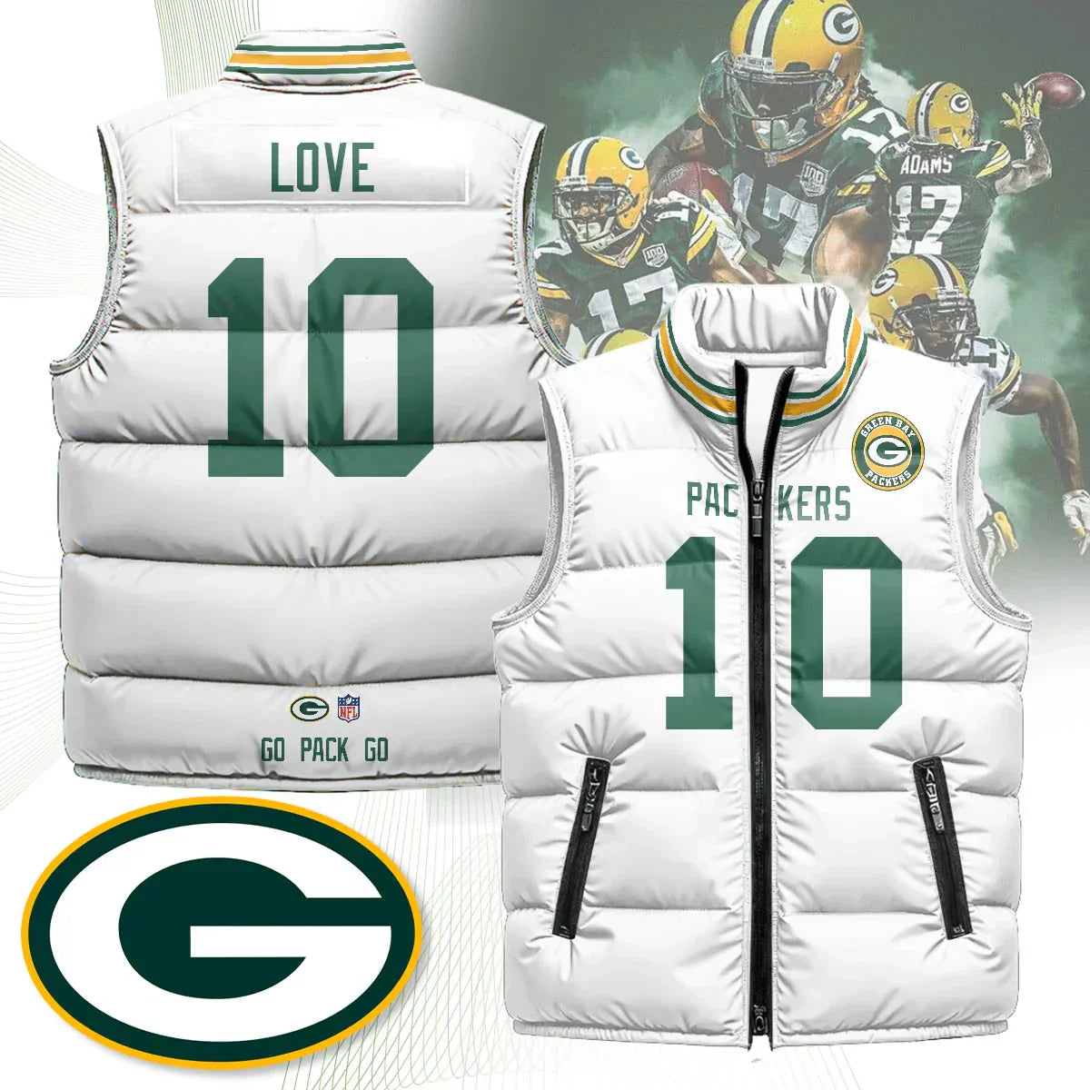 Green Bay Packers Unisex Puffer Vest