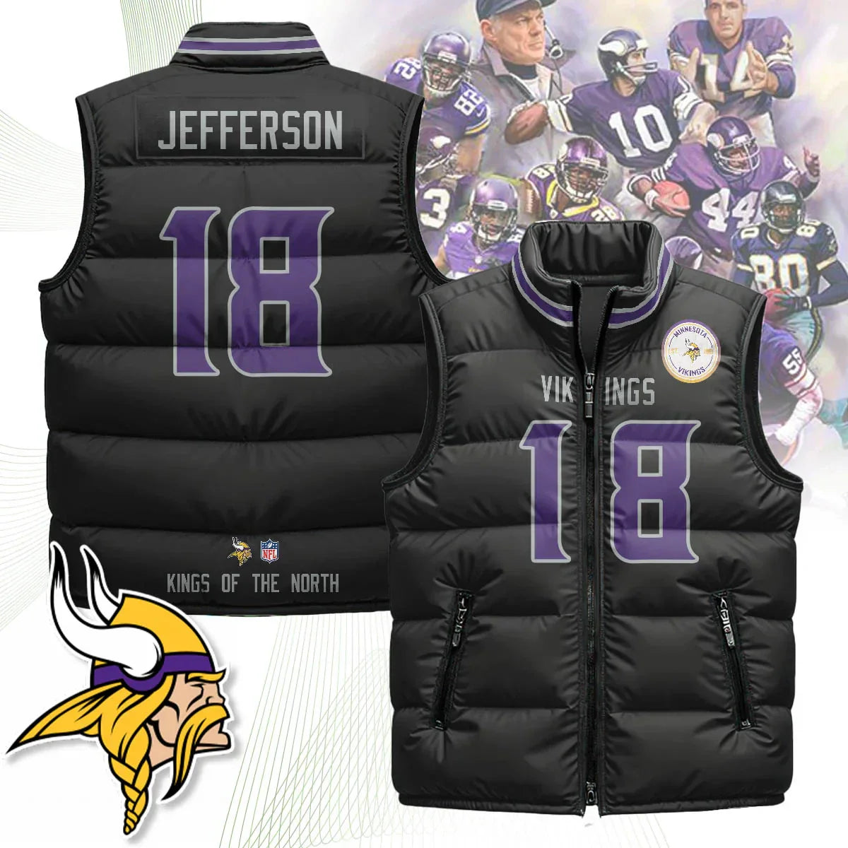 Minnesota Vikings Unisex Puffer Vest