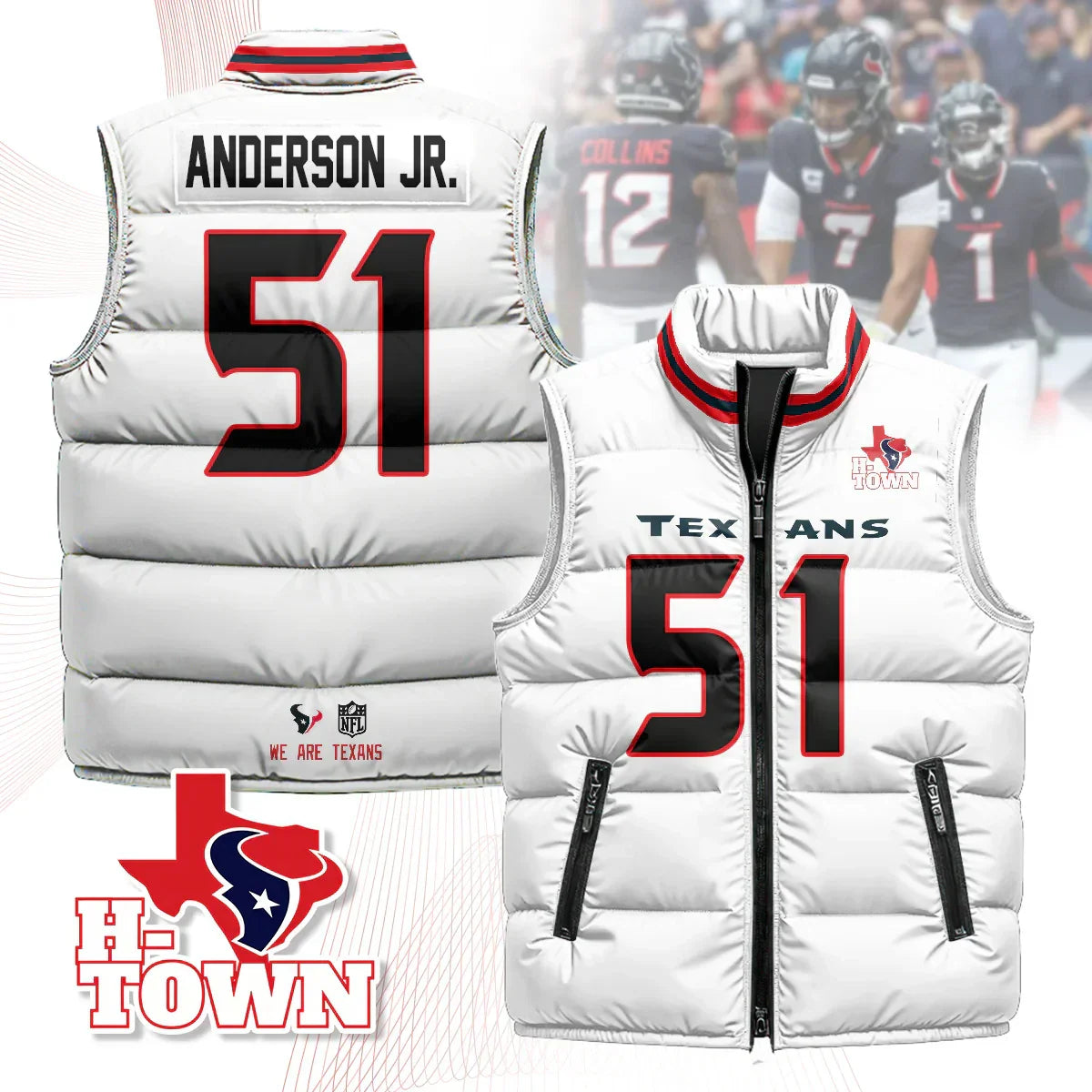 Houston Texans Unisex Puffer Vest