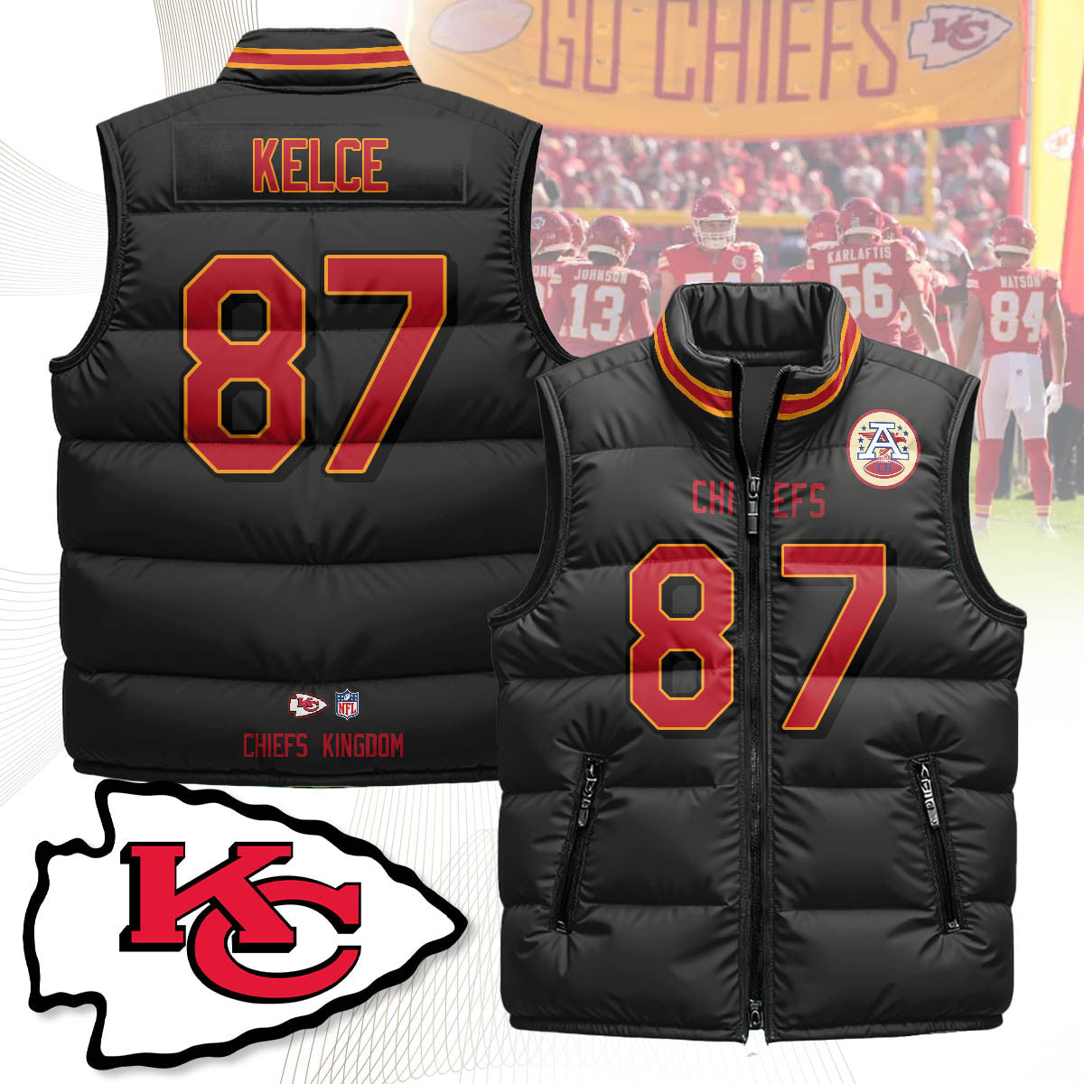 Kansas City Chiefs Unisex Puffer Vest