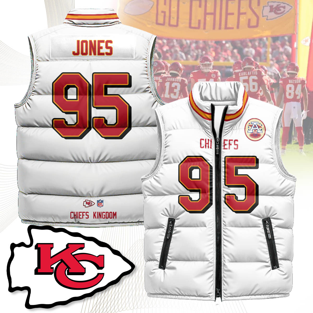 Kansas City Chiefs Unisex Puffer Vest
