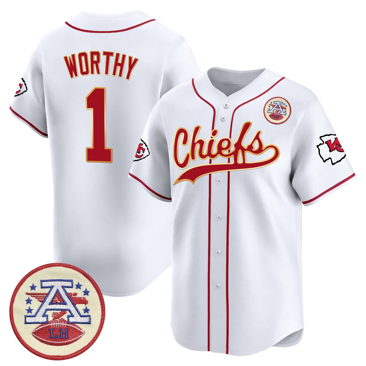 Men's Kansas City Chiefs 2025 Vapor Baseball Jersey - All Stitched