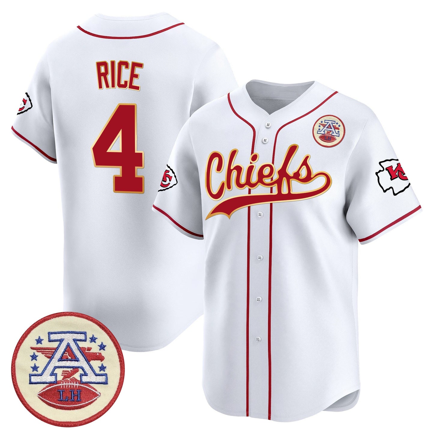 Men's Kansas City Chiefs 2025 Vapor Baseball Jersey - All Stitched