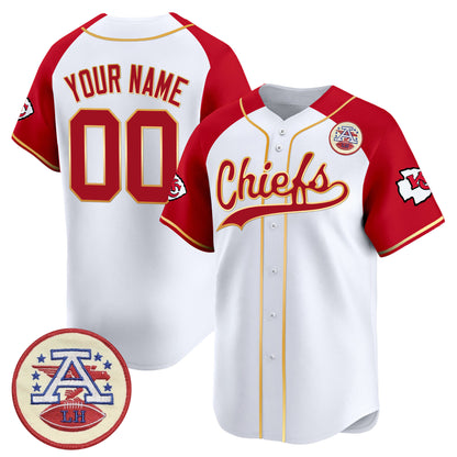 Kansas City Chiefs 2025 Vapor Baseball Custom Jersey - All Stitched