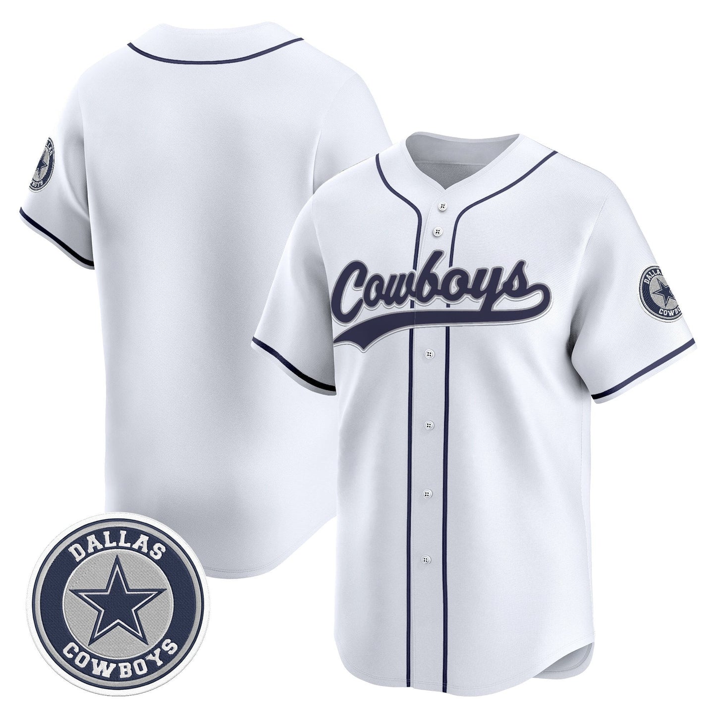 Men's Dallas Cowboys Vapor Baseball Jersey - All Stitched