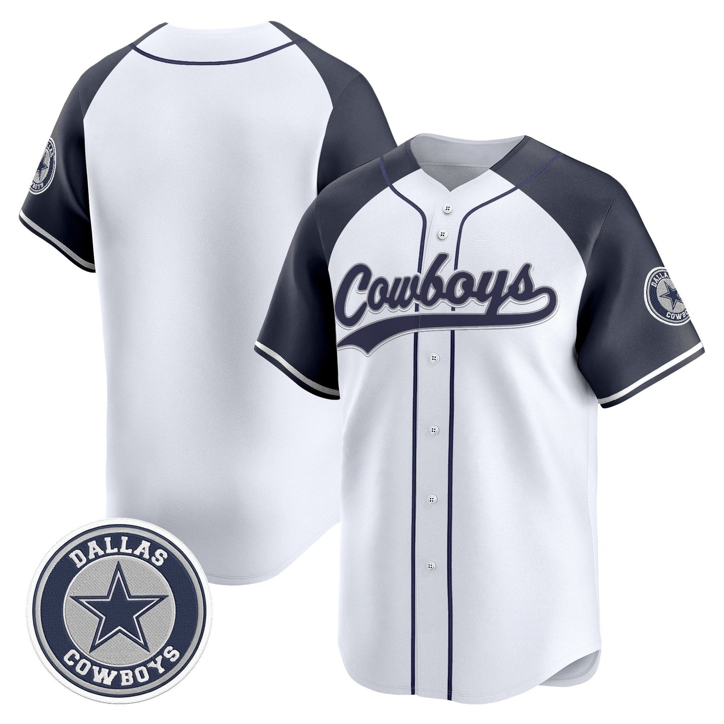 Men's Dallas Cowboys Vapor Baseball Jersey - All Stitched
