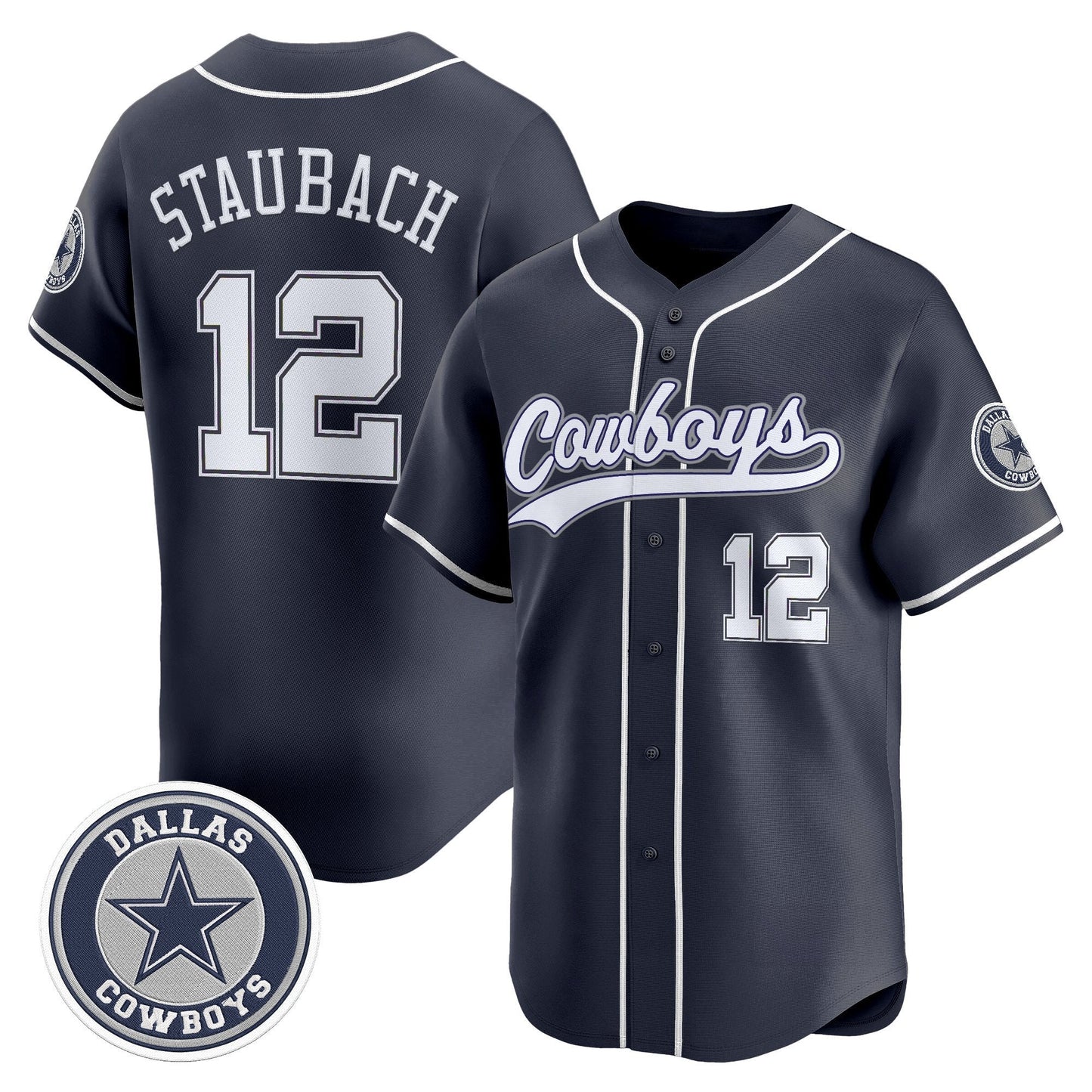 Men's Dallas Cowboys Vapor Baseball Jersey - All Stitched