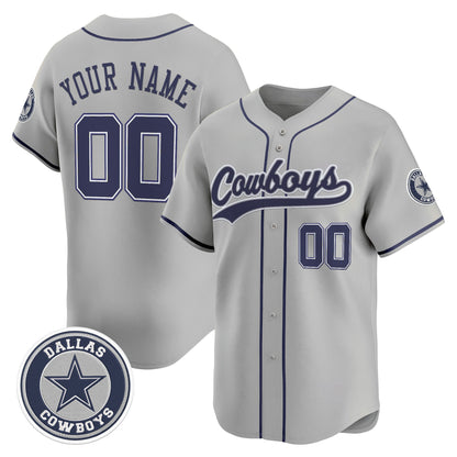 Dallas Cowboys Vapor Baseball Custom Jersey - All Stitched