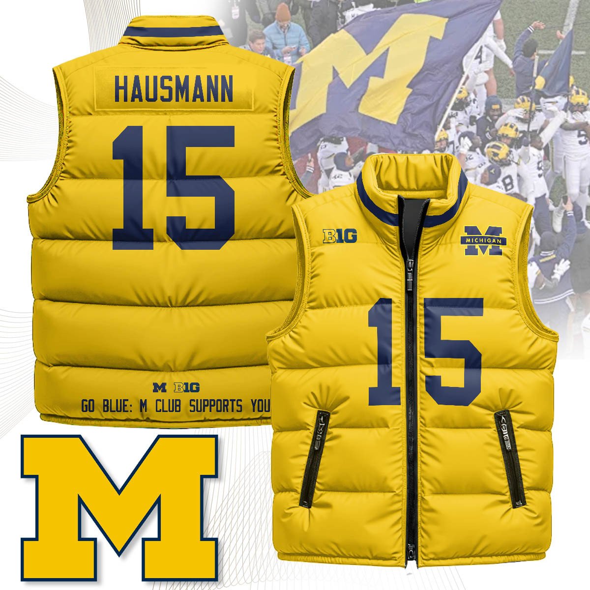 Michigan Wolverines Unisex Puffer Vest