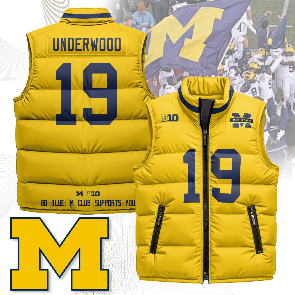 Michigan Wolverines Unisex Puffer Vest