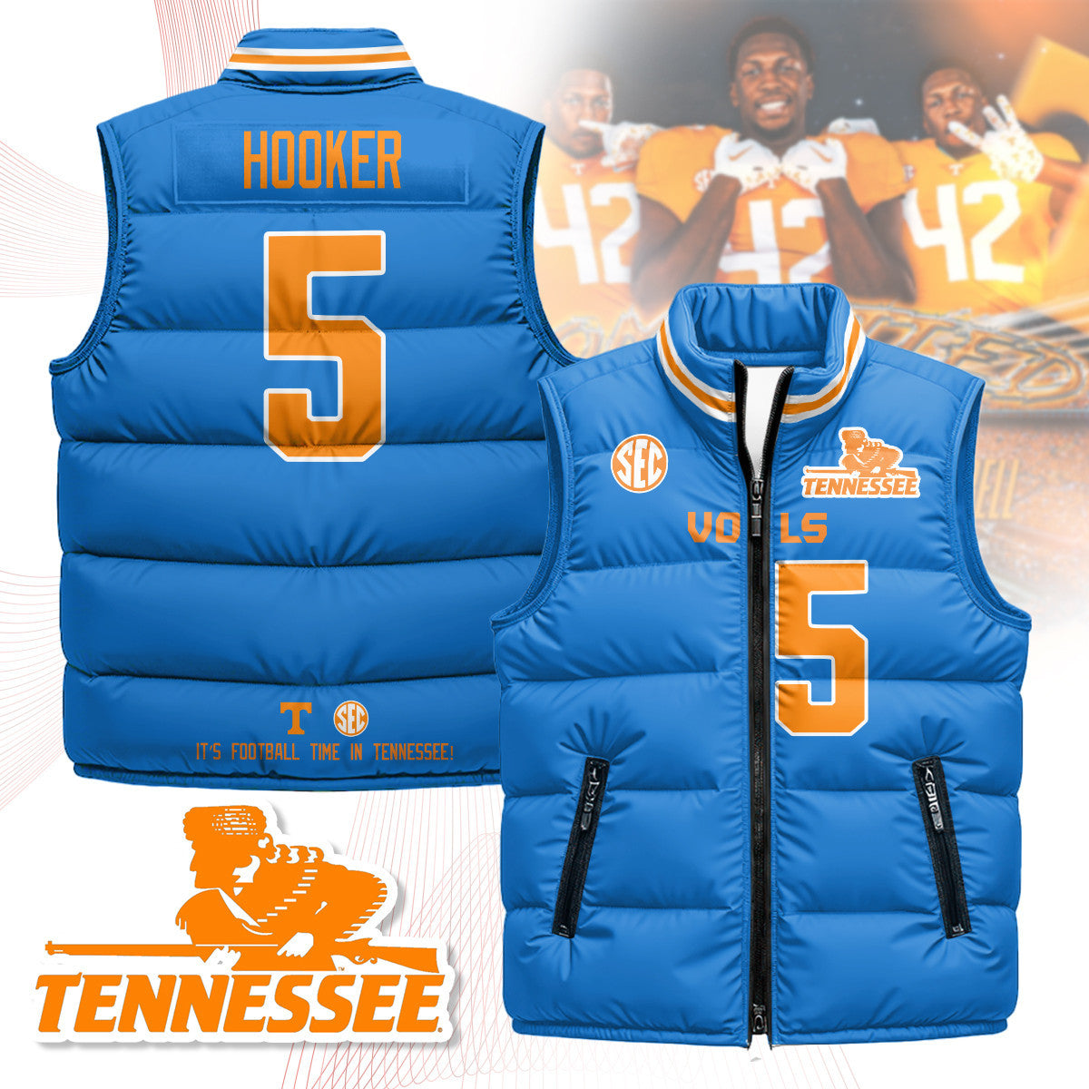Tennessee Volunteers Unisex Puffer Vest