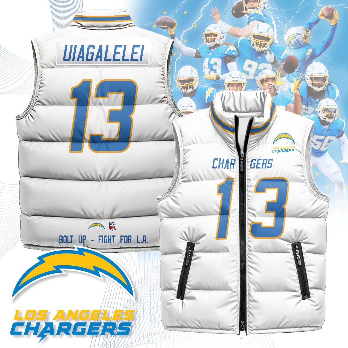 Los Angeles Chargers Unisex Puffer Vest