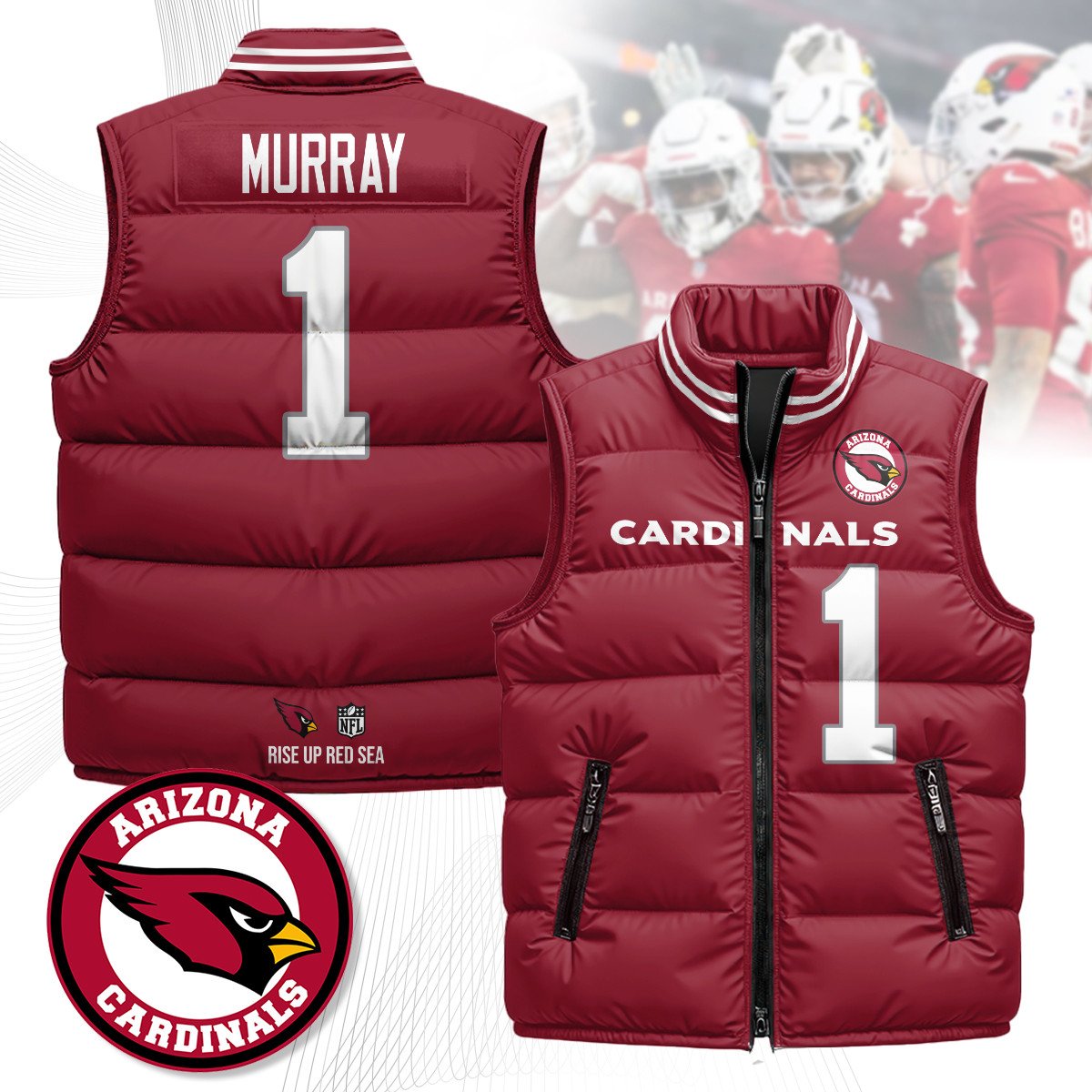 Arizona Cardinals Unisex Puffer Vest – 22.11.2020