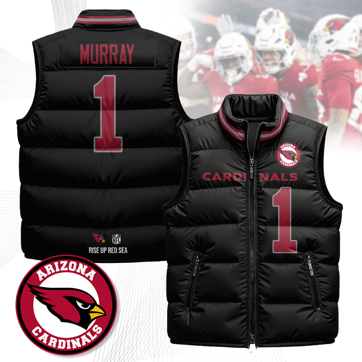 Arizona Cardinals Unisex Puffer Vest