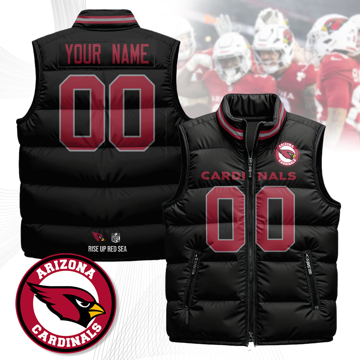 Arizona Cardinals Unisex Puffer Vest