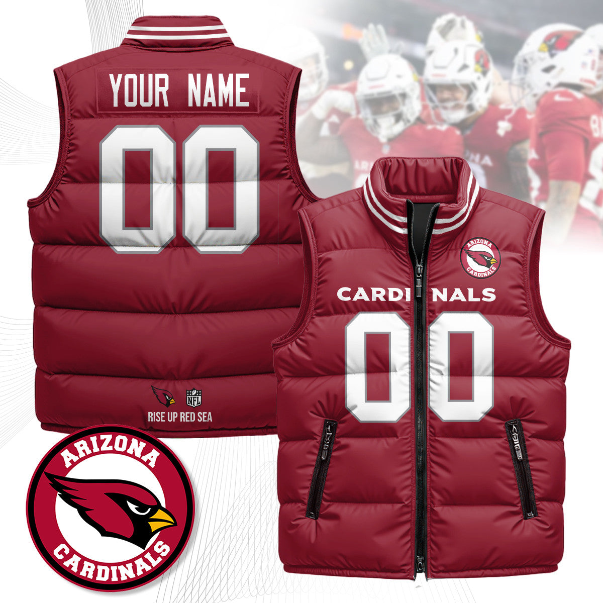Arizona Cardinals Unisex Puffer Vest