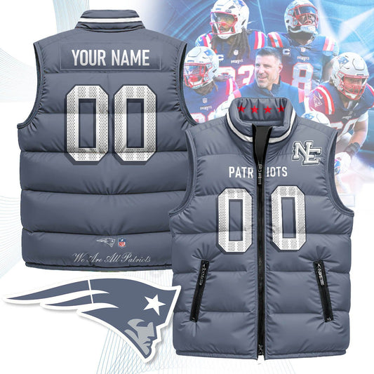 Custom New England Patriots Rivalry Series Puffer Vest