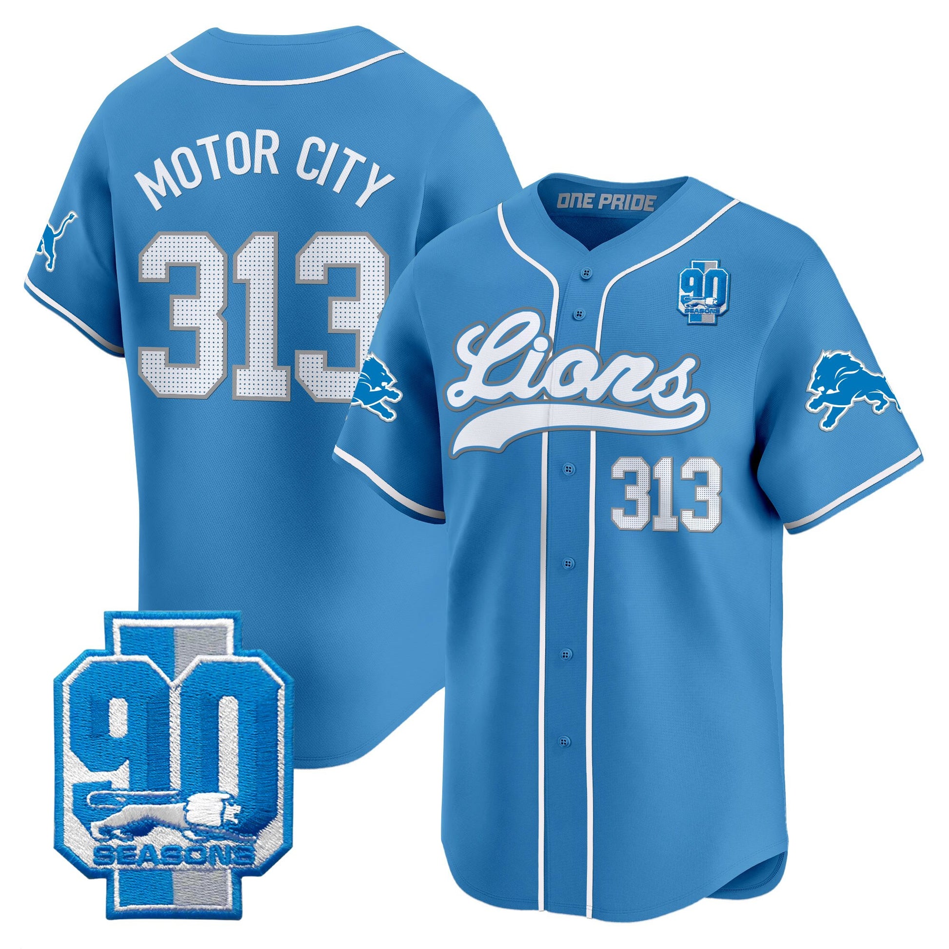 Men's Detroit Lions 2025 Vapor Baseball Jersey - All Stitched
