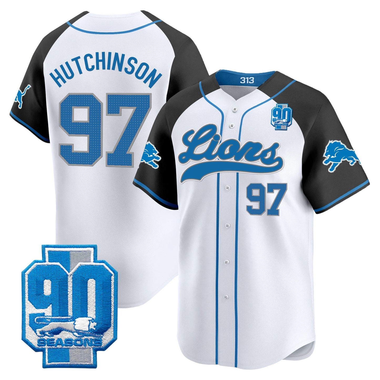 Men's Detroit Lions 2025 Vapor Baseball Jersey - All Stitched