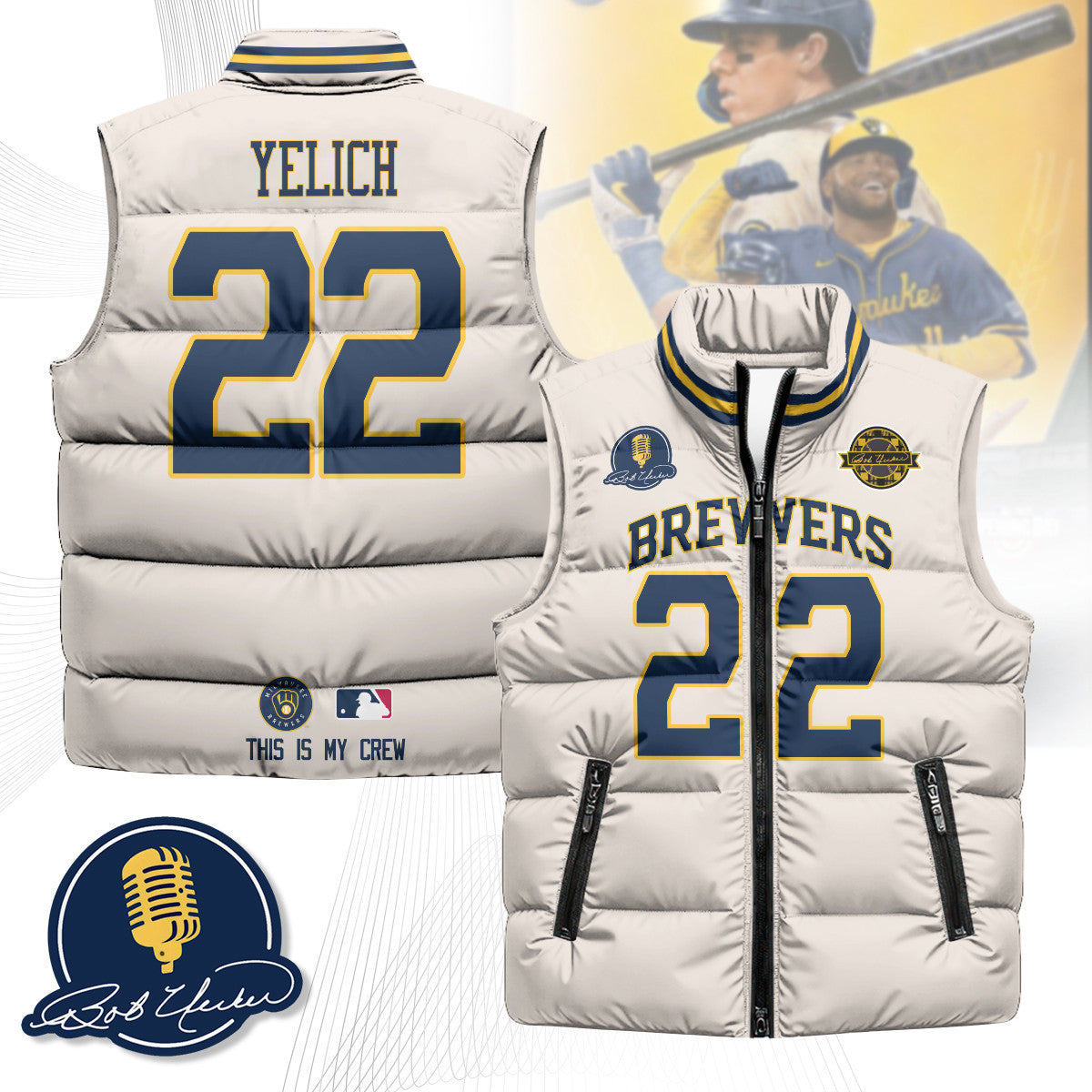 Milwaukee Brewers Unisex Puffer Vest