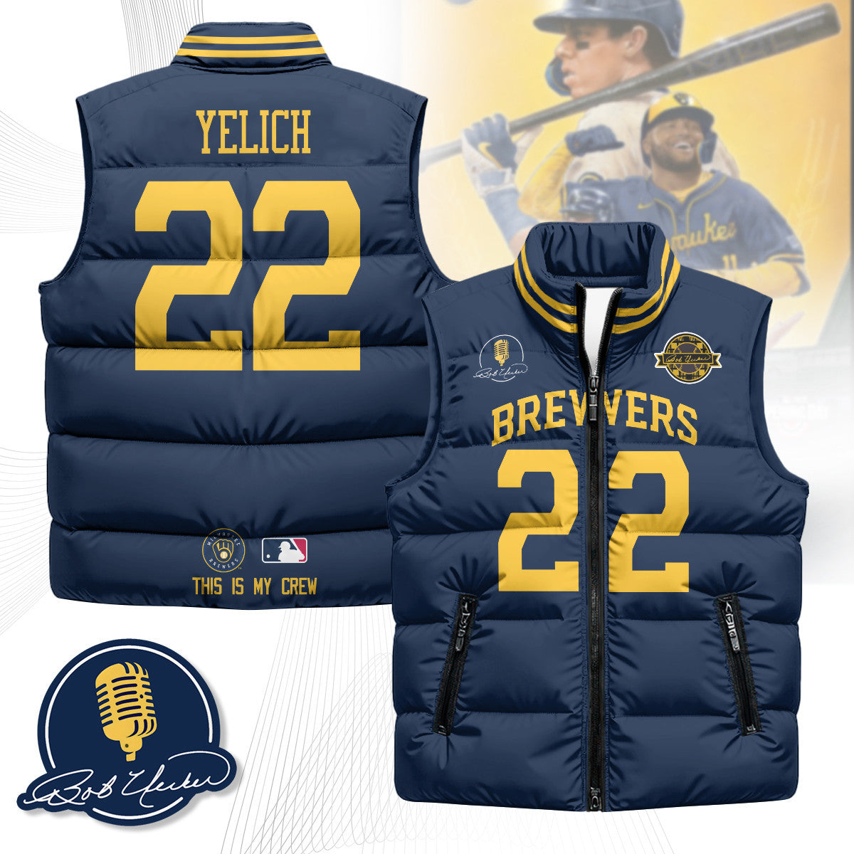 Milwaukee Brewers Unisex Puffer Vest