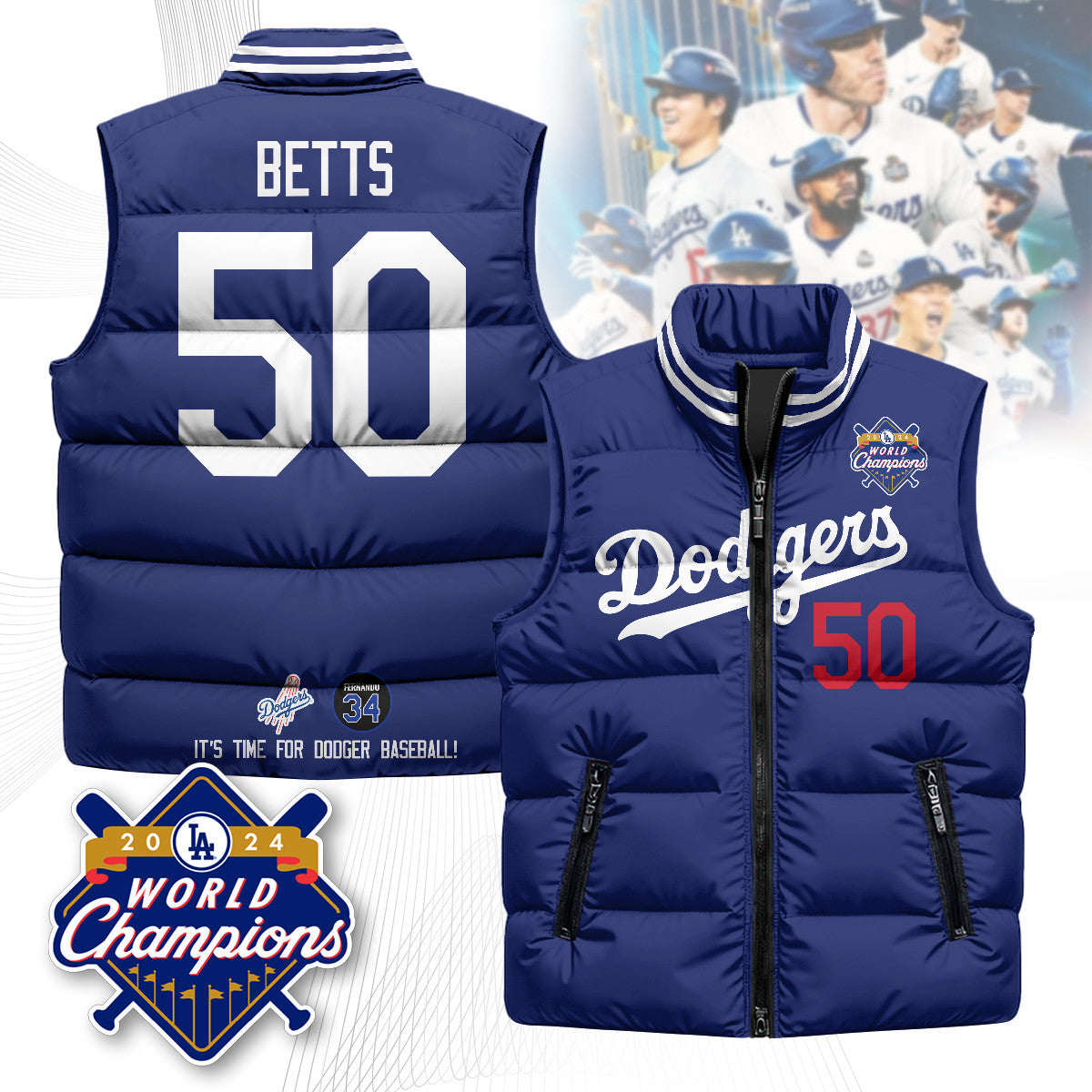 Los Angeles Dodgers Unisex Puffer Vest