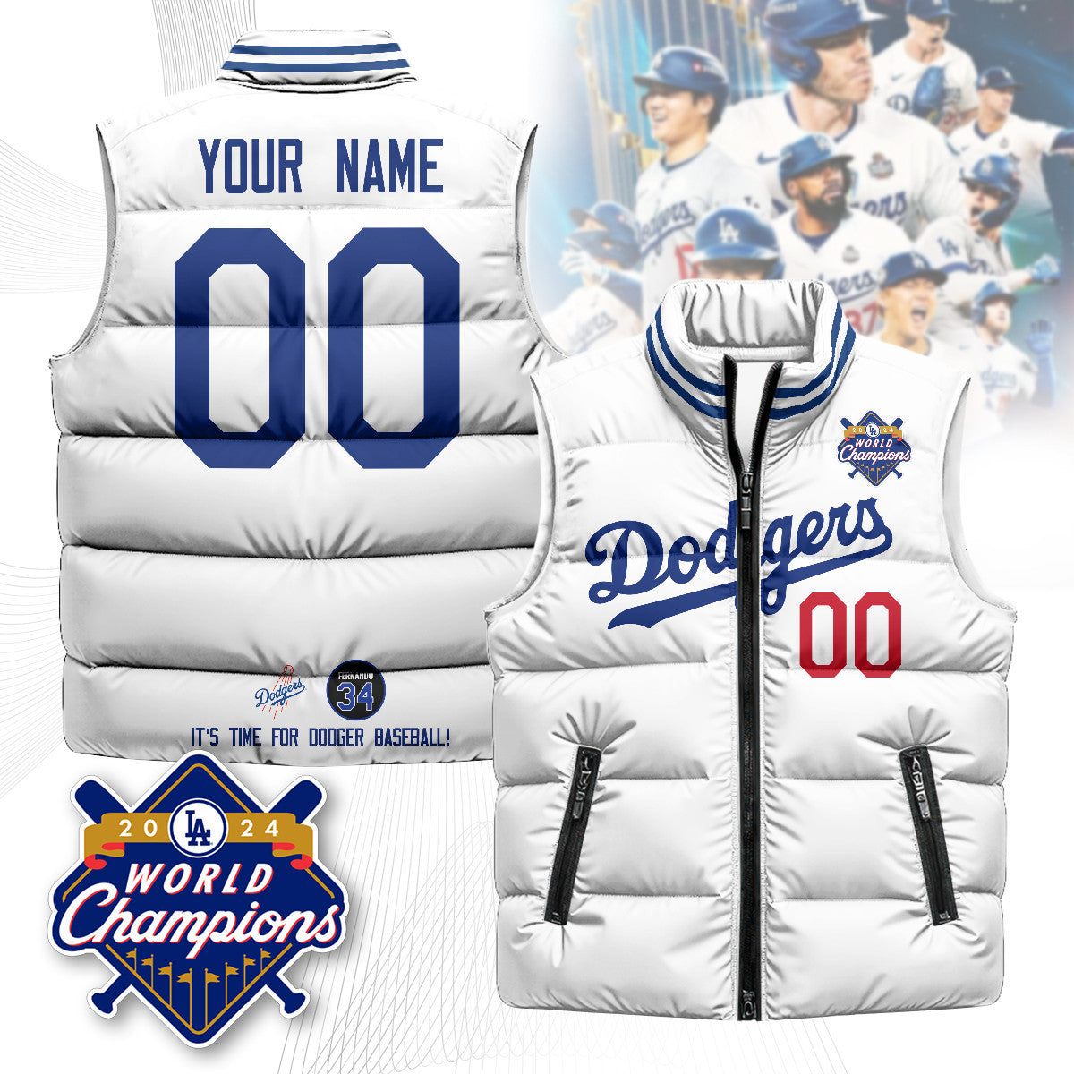 Los Angeles Dodgers Unisex Puffer Vest