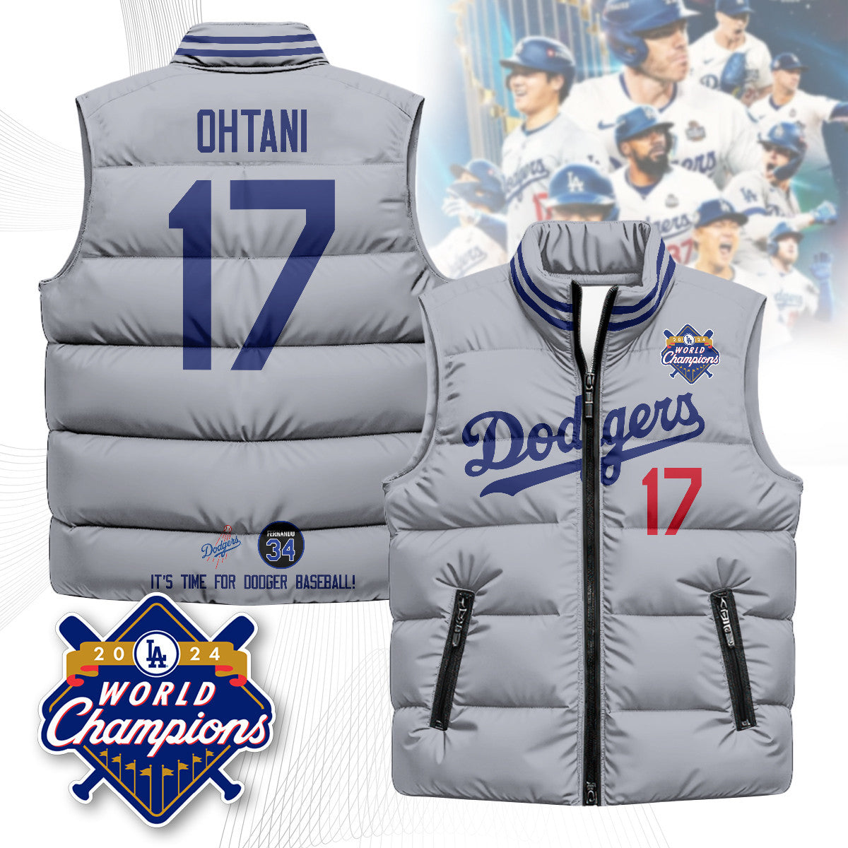 Los Angeles Dodgers Unisex Puffer Vest